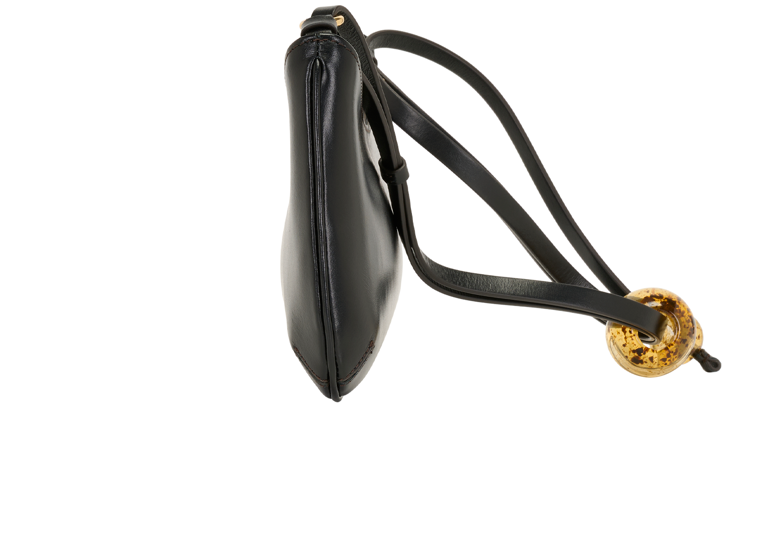 Le Bisou Perle Small, &pound;350, Handbags, Black, Leather, Bottom view